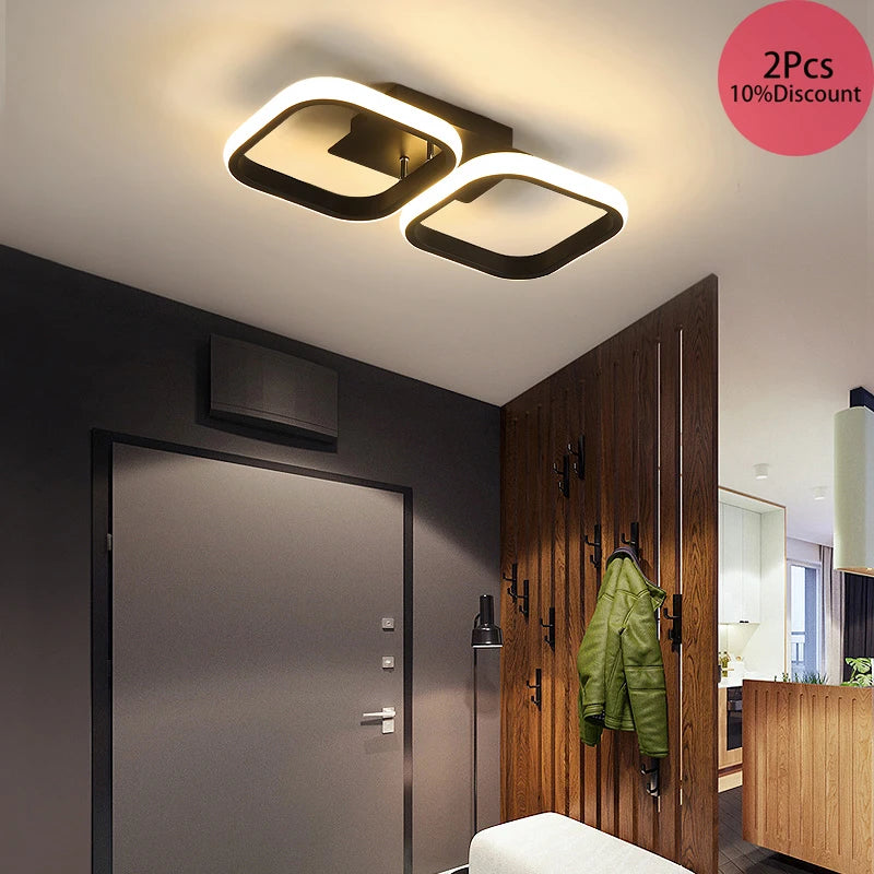 Plafonnier noir/blanc moderne Led - vue 4 sur 10