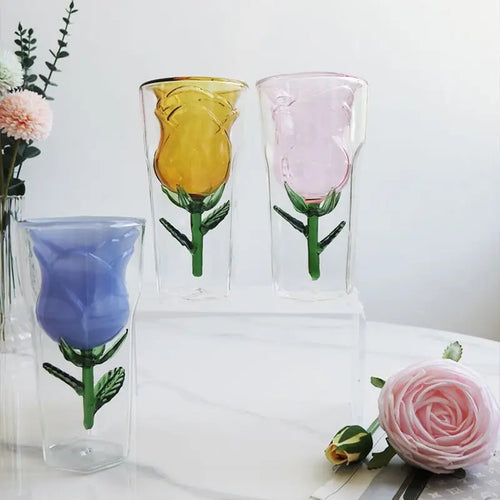 Verre double paroi avec noeud interieur style europeen