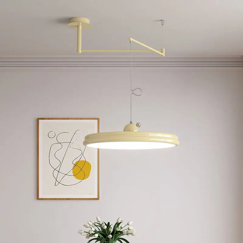 lustre design chromé bras oscillants longs rotatif 360° - vue 5 sur 10