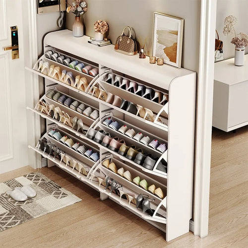 armoire à chaussures moderne en bois design nordique peu encombrant - vue 5 sur 20