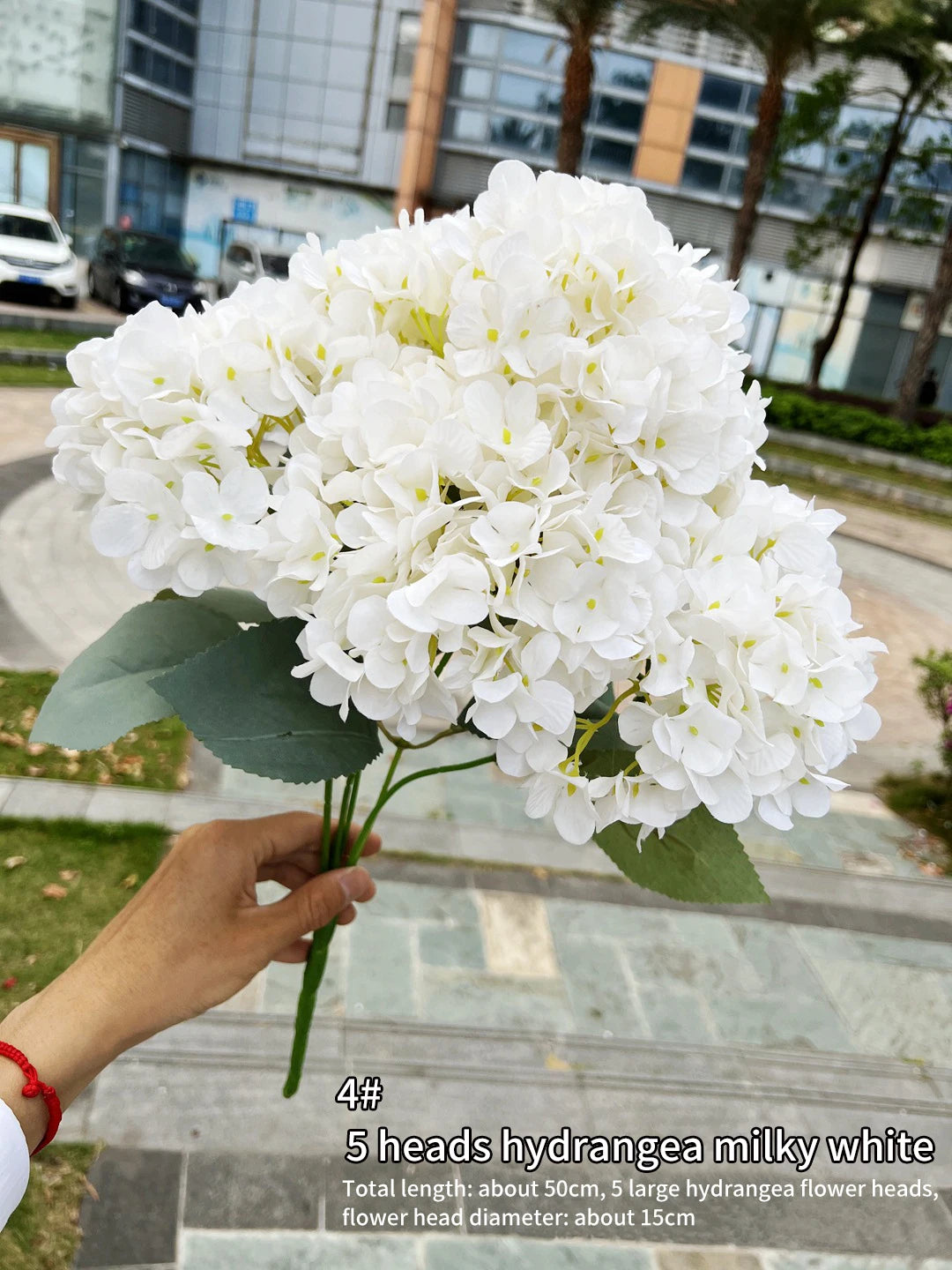 grande hortensia artificielle tactile pour décoration mariage et événements - vue 5 sur 9
