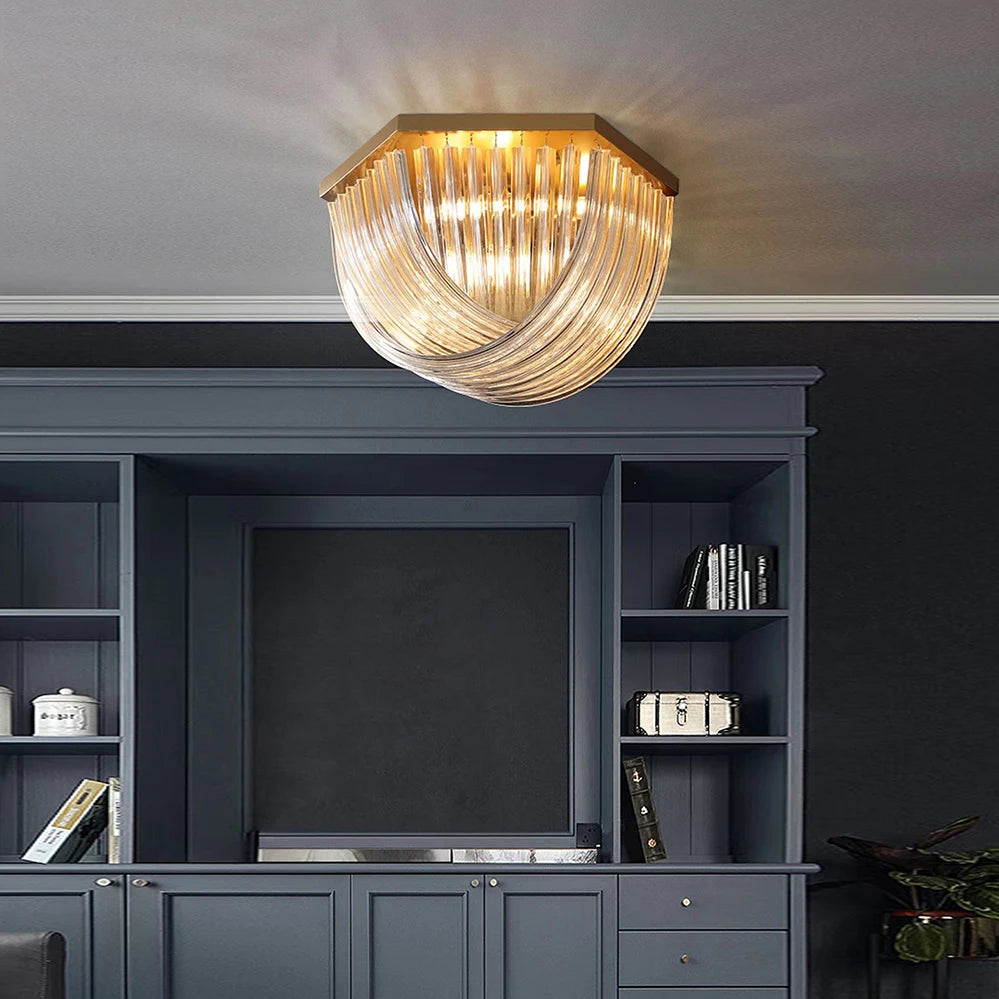 lustres led design moderne verre nordique - vue 3 sur 17
