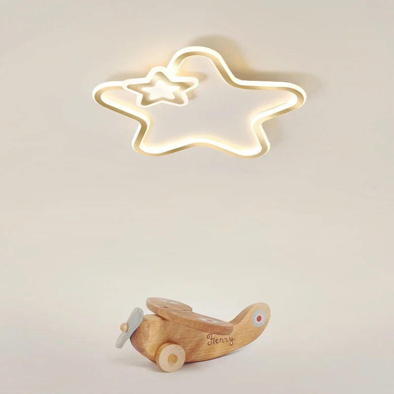 plafonnier led moderne étoile pour décoration d'intérieur lumineuse - vue 3 sur 16