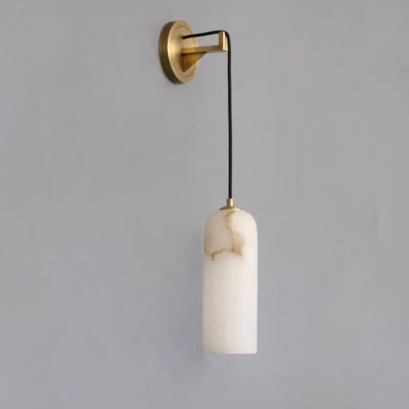 applique murale minimaliste en marbre naturel avec fil réglable - vue 3 sur 6