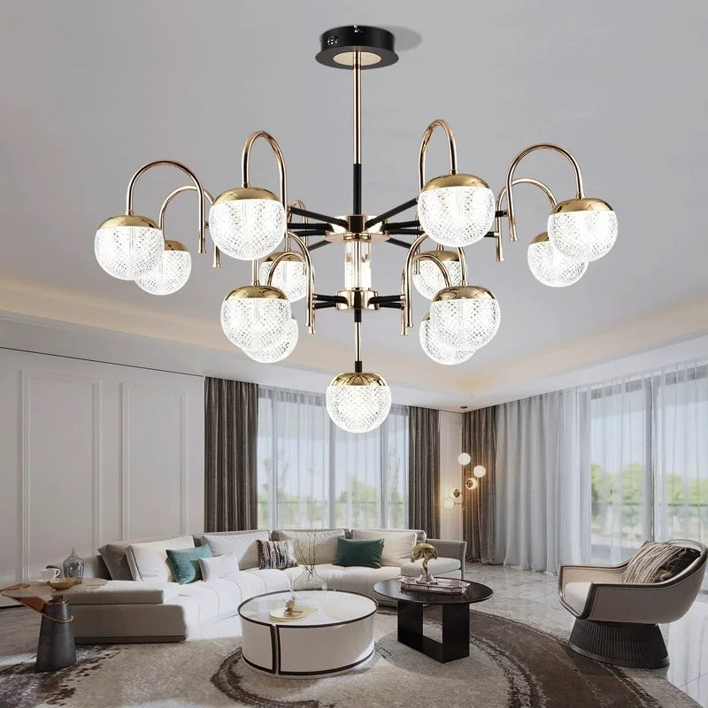 lustre moderne en fer forgé pour décoration intérieure - vue 7 sur 9
