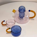 Théière verre résistant chaleur filtre intégré style minimaliste