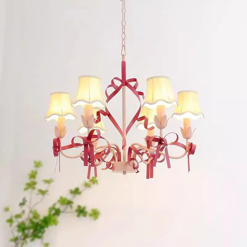 lustre princesse rose pour décoration de chambre enfant - vue 2 sur 12