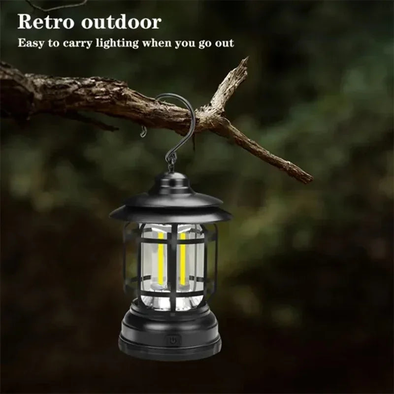 lampe de camping rétro rechargeable étanche pour aventures en plein air - vue 4 sur 8