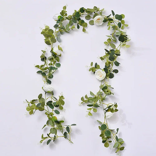 simulation de plante verte roses en soie décoration florale artificielle