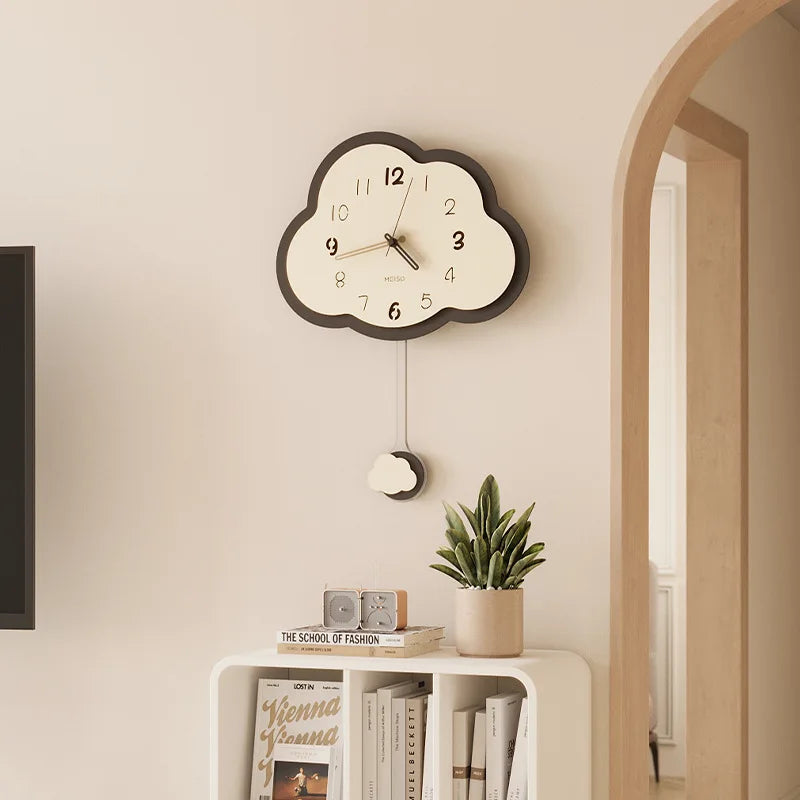 horloge nuage rétro créative décoration simple et légère - vue 5 sur 7