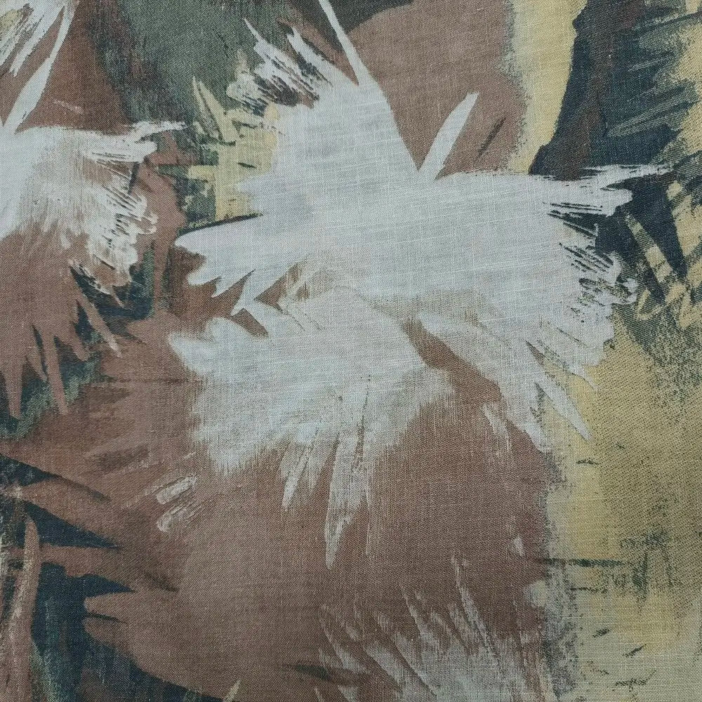 Rideau motif feuilles style naturel pour salon chambre - vue 8 sur 8