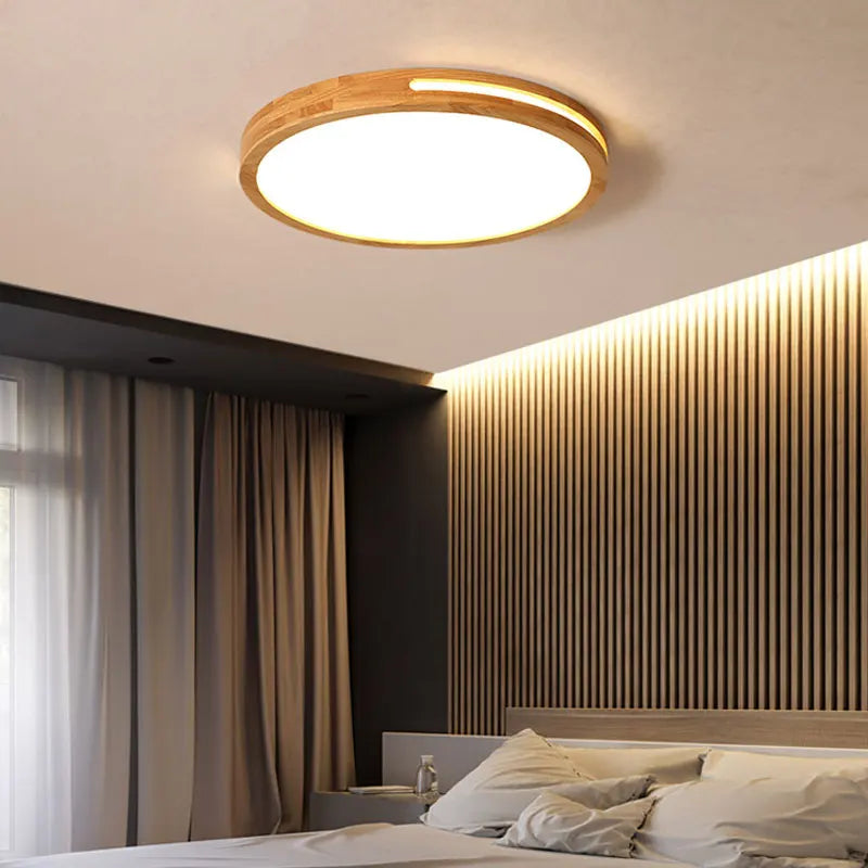 plafonnier led en bois design moderne pour intérieur élégant - vue 3 sur 24