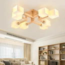 Plafonnier design en bois style japonais