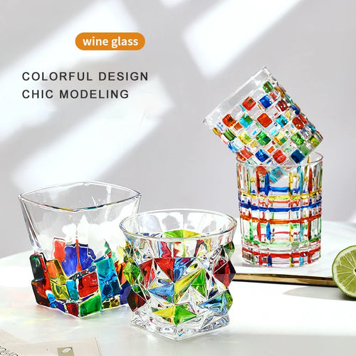 Verres cristal relief style vintage europeen 300 ml