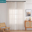 Rideau moderne rayé style lin pour salon chambre