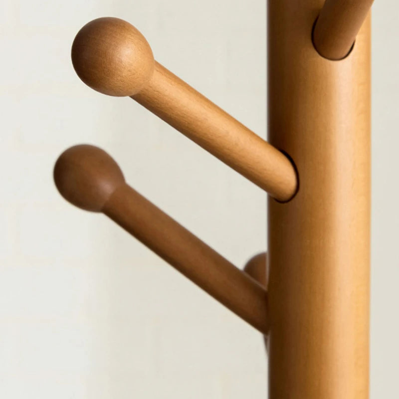 porte-manteau vertical en bois massif design moderne pour vêtements - vue 9 sur 8