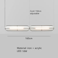 lampe led moderne à suspension réglable pour bar et bureau