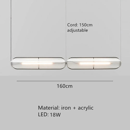 lampe led moderne à suspension réglable pour bar et bureau
