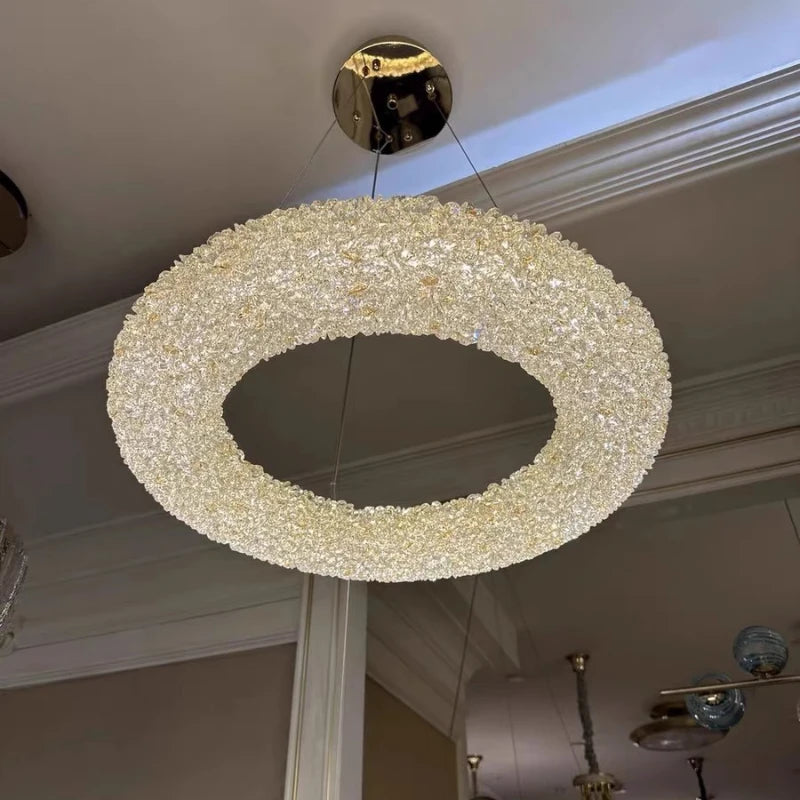 lustre en cristal k9 design élégant pour éclairage moderne - vue 5 sur 13