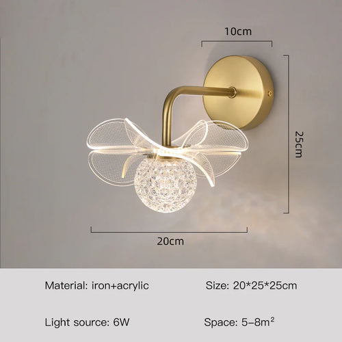 applique murale fleur pour éclairage doux et décoratif - vue 14 sur 16