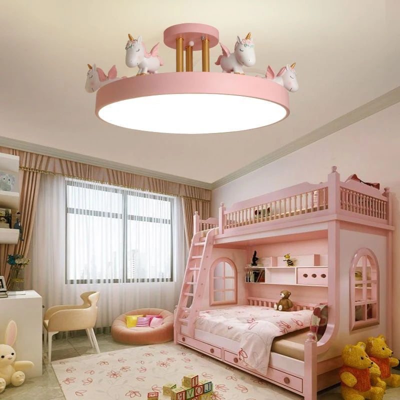 lustre enfant motif cheval pour chambre garçon fille - vue 4 sur 15