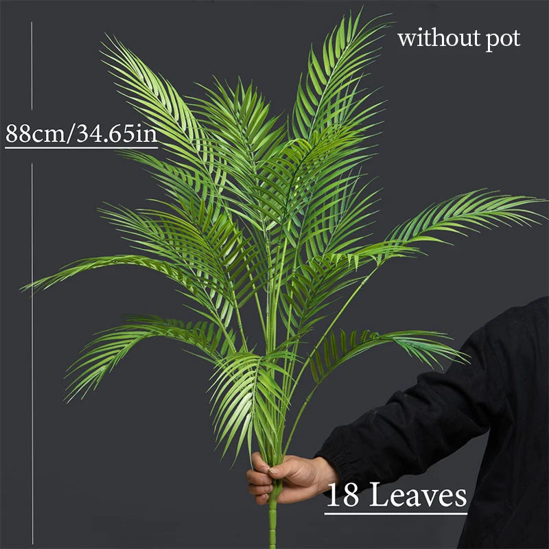 palmier tropical artificiel grandes feuilles pour décoration intérieure et extérieure - vue 7 sur 7