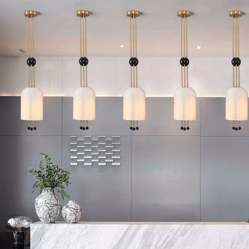 suspension moderne en verre pour décoration créative et élégante - vue 5 sur 7
