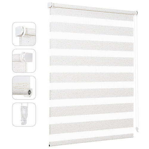 Store enrouleur double sans perçage occultant fenêtre 80cm - vue 11 sur 13