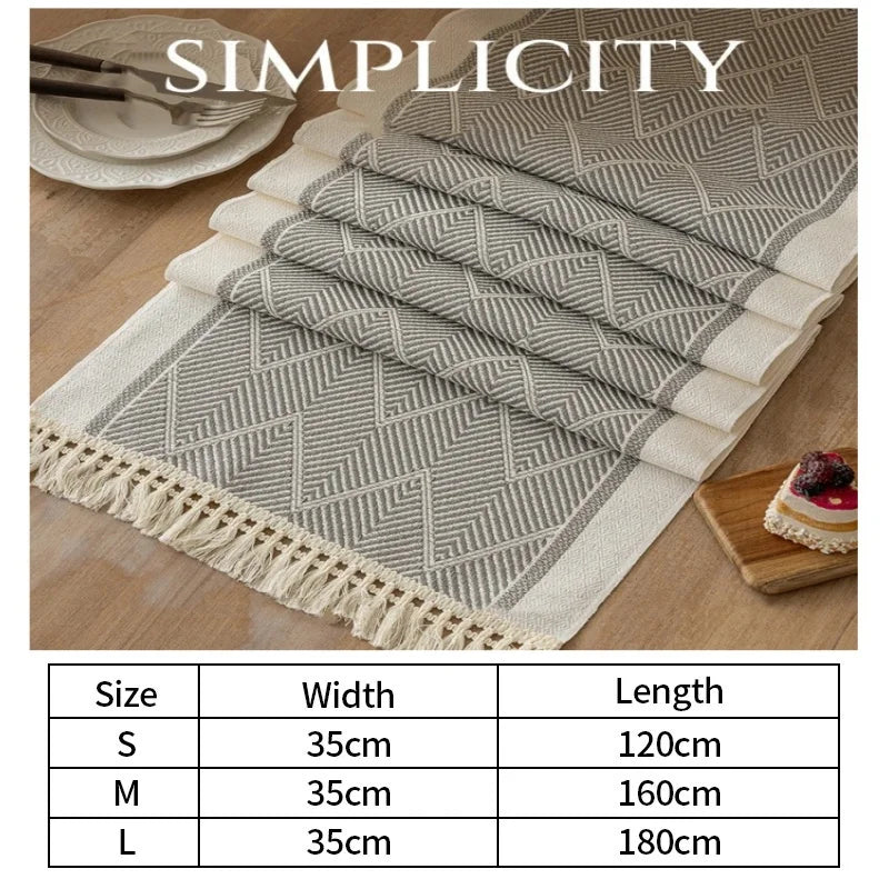 Chemin de table imperméable polyester motif géométrique décoration