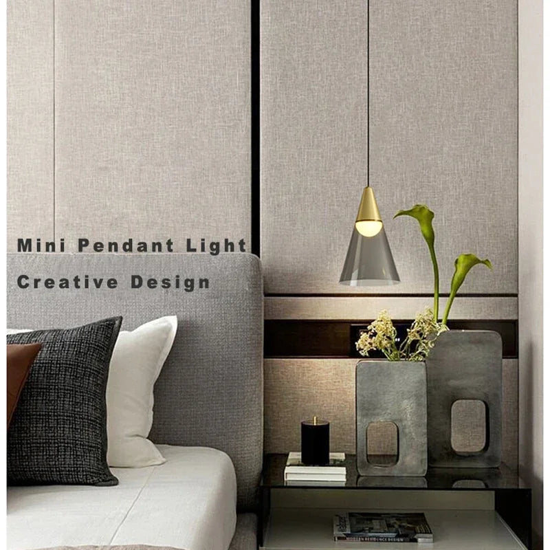Lamp Modern Pendant Light, 1-Light Gold LED Pendant Light Fixture For Kitchen Island Bedroom Hallway Dining Room Living Room Ca - vue 5 sur 10