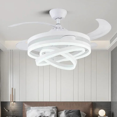 ventilateur de plafond silencieux avec télécommande et lumière LED - vue 8 sur 8