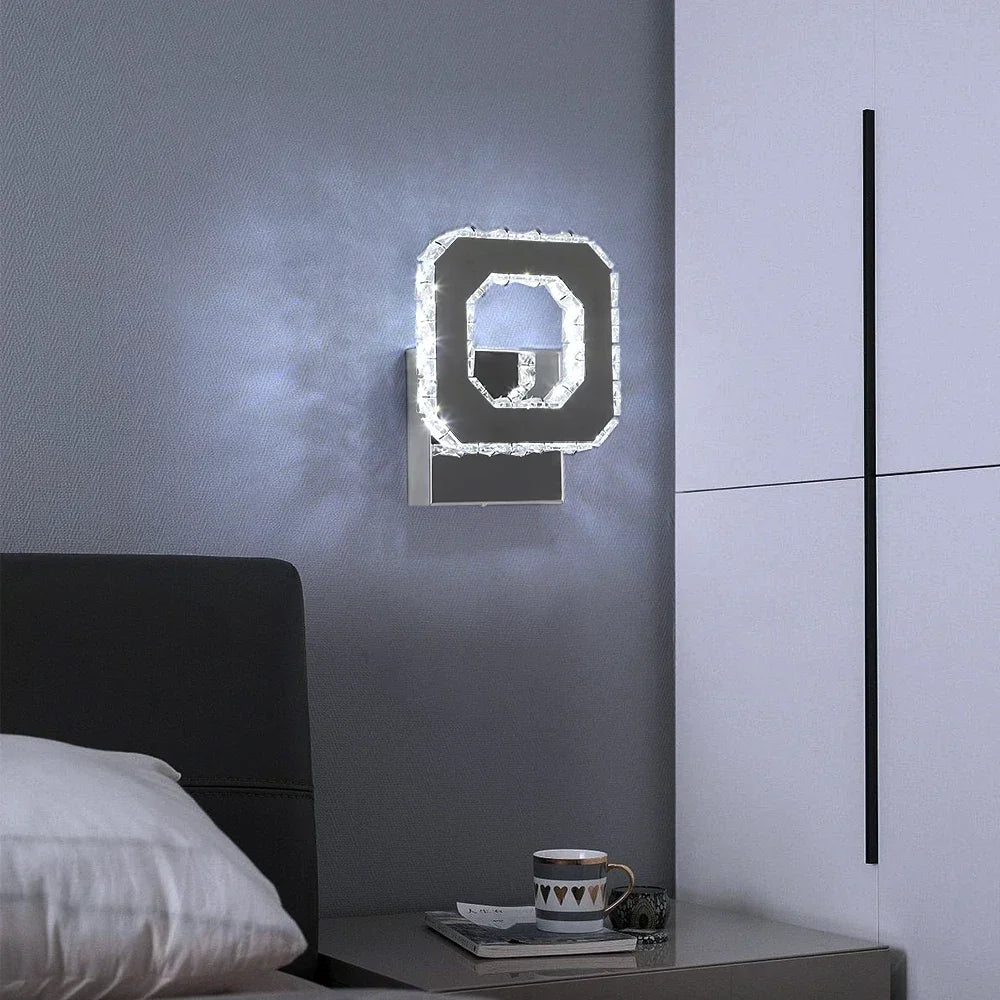 applique murale led en cristal moderne minimaliste luxe - vue 8 sur 12