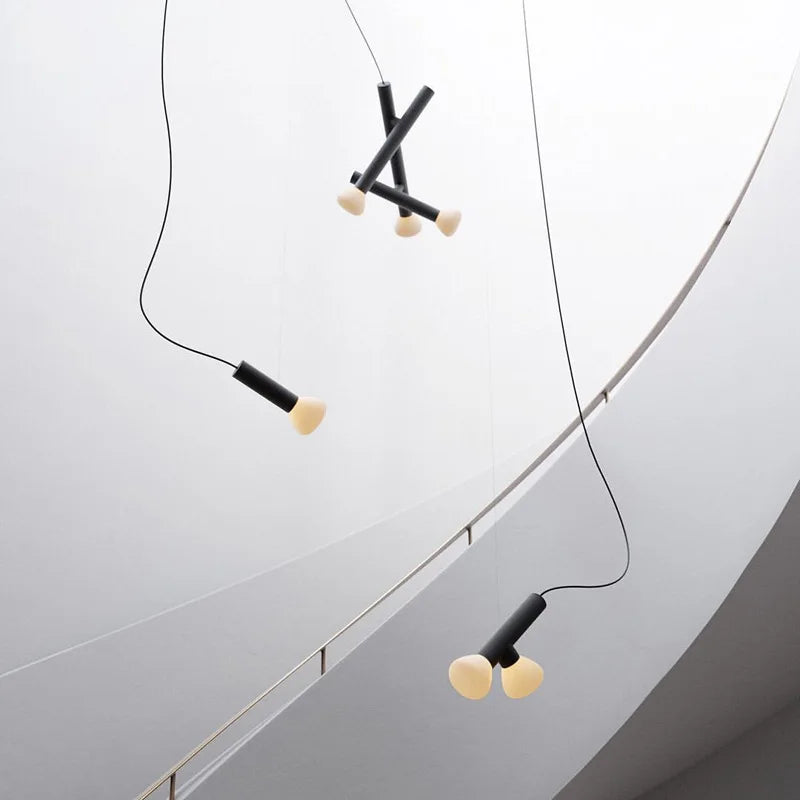 suspension design artistique luminaire décoratif cordon réglable - vue 2 sur 10