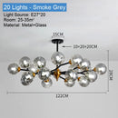 lustre industriel en verre pour intérieur élégant et moderne