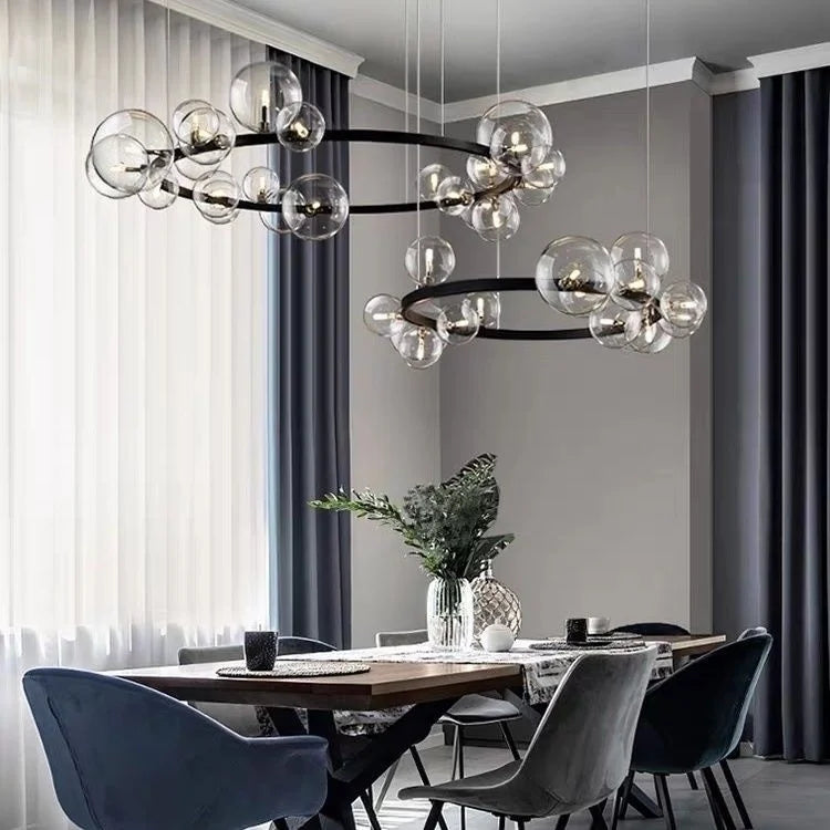lustre moderne en verre design pour décoration intérieure élégante - vue 5 sur 24