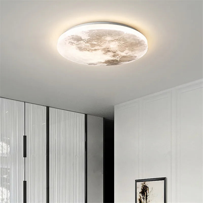 plafonnier lune led romantique créative pour enfants