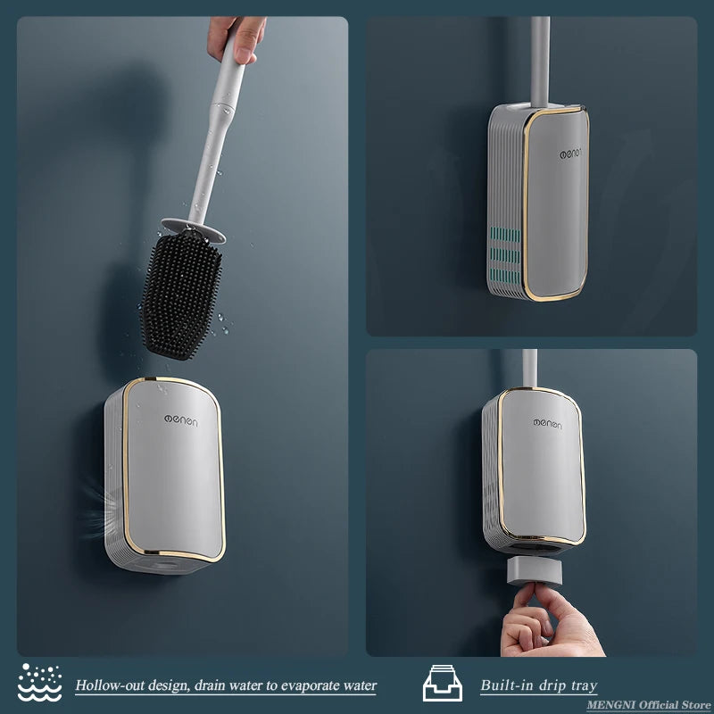 brosse de toilette luxe murale nettoyage rapide accessoires salle de bain