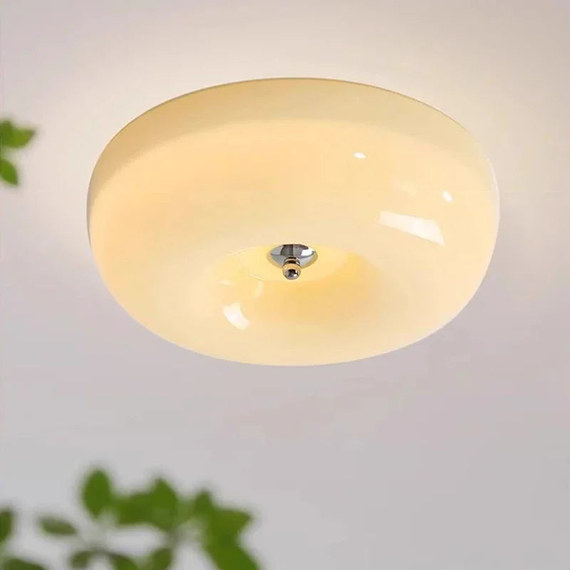 Plafonnier ancien verre led bauhaus maison - vue 5 sur 9