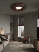 plafonnier led design rétro moderne en bois grand lustre