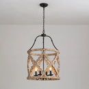 lustre en bois créatif américain rural pour boutiques et restaurants