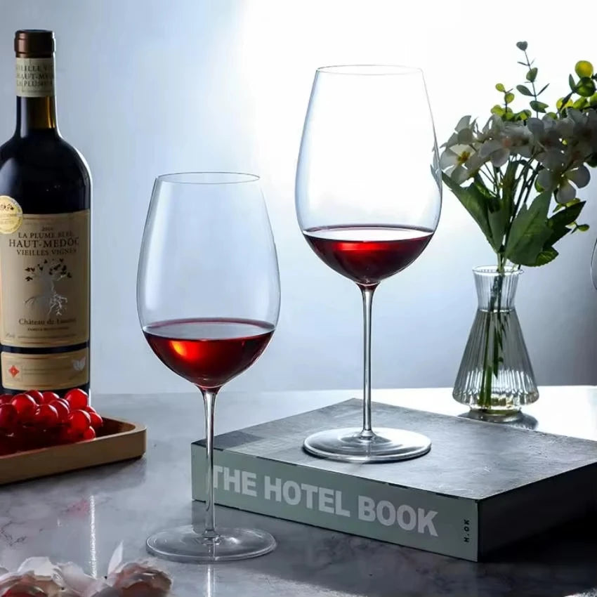 Verre à vin rouge cristal fin style bourgogne - vue 5 sur 7