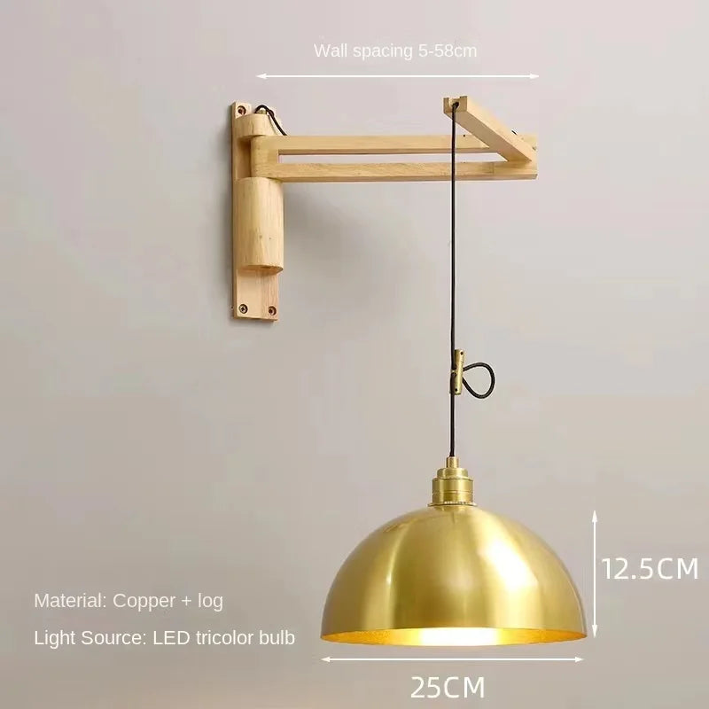 applique murale extensible en cuivre design élégant pour divers espaces - vue 11 sur 23