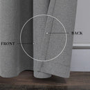 Rideau occultant imitation lin sur mesure chambre salon