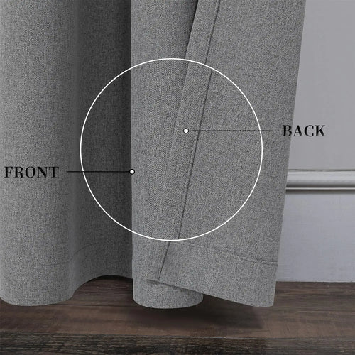Rideau occultant imitation lin sur mesure chambre salon
