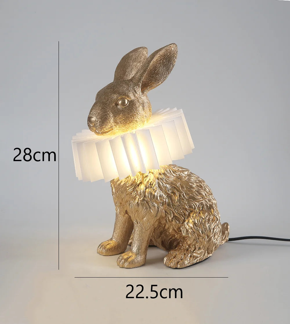 lampe à poser lapin nordique décorative pour enfants et intérieur - vue 8 sur 9