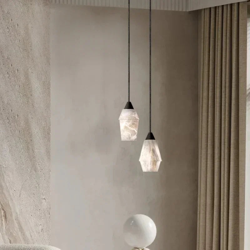 lustre moderne en marbre pour décoration intérieure élégante - vue 3 sur 9