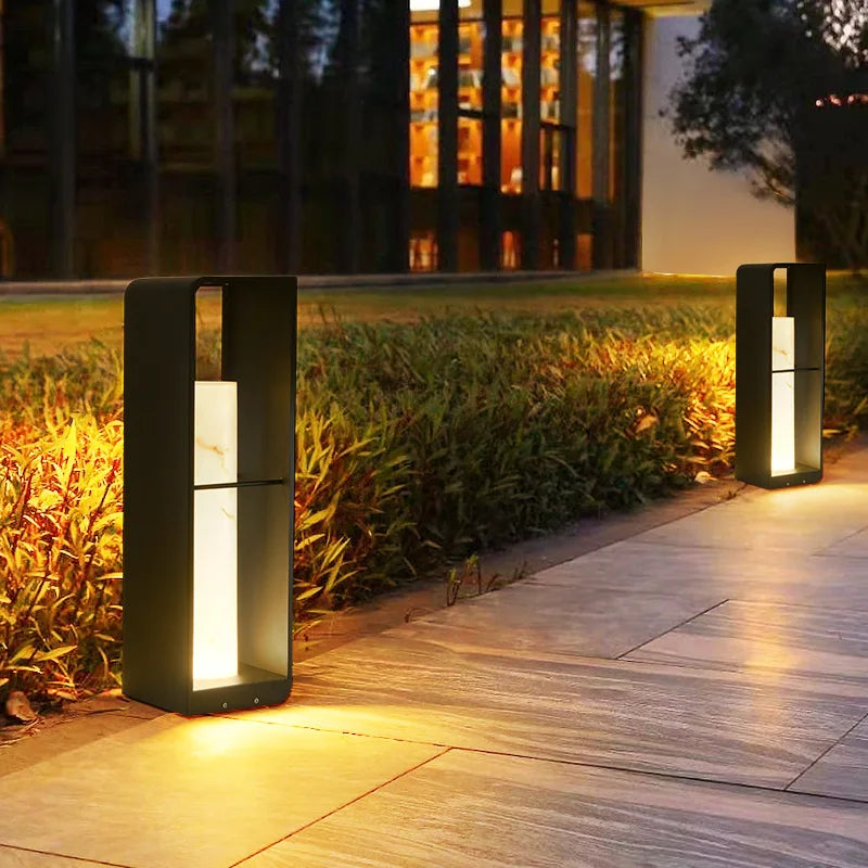 Lampe de jardin moderne solaire LED clôture lumière IP54 extérieur étanche ambiance éclairage pelouse lumières Villa cour décor lampadaires - vue 4 sur 21