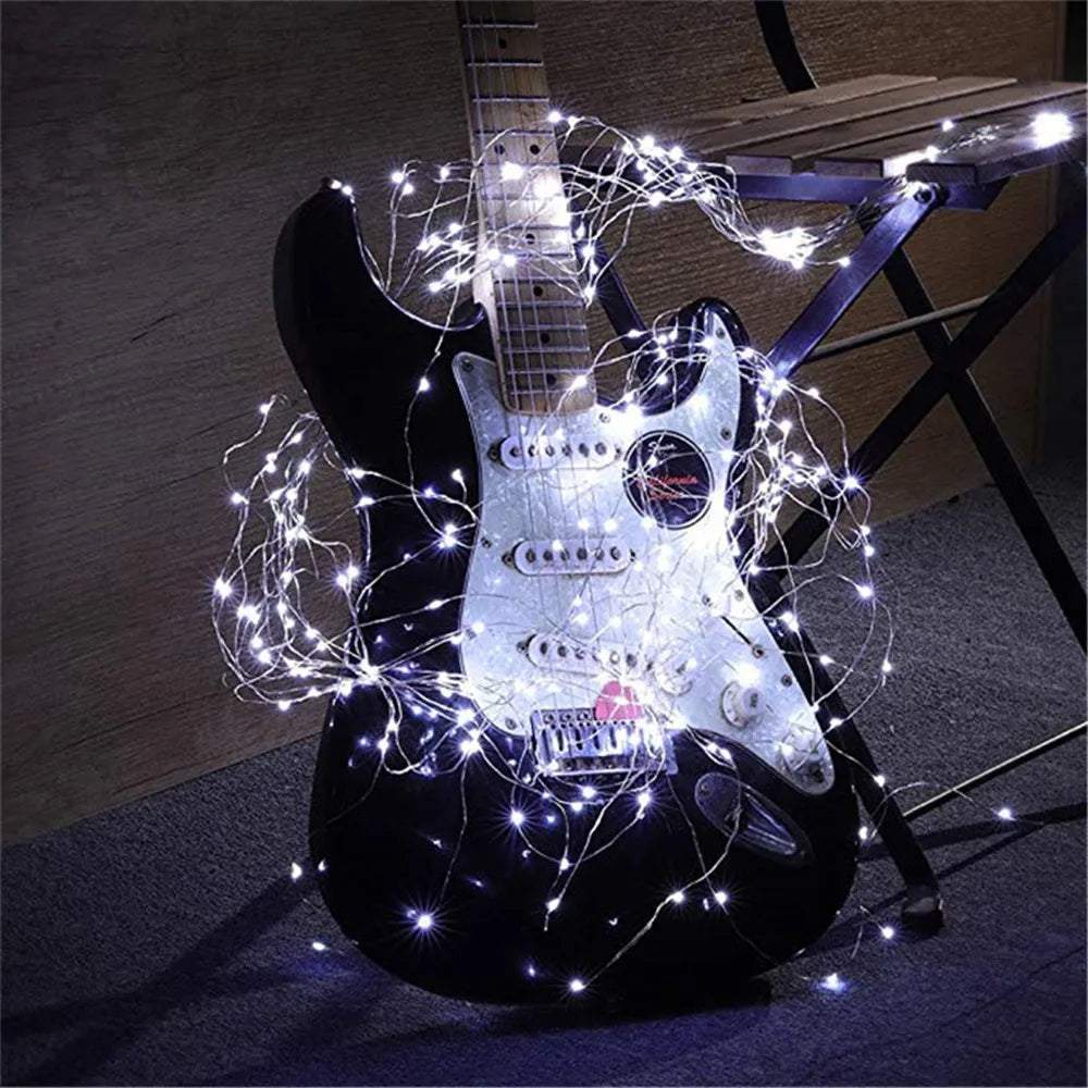 guirlande lumineuse en cuivre pour décoration de fête - vue 6 sur 6