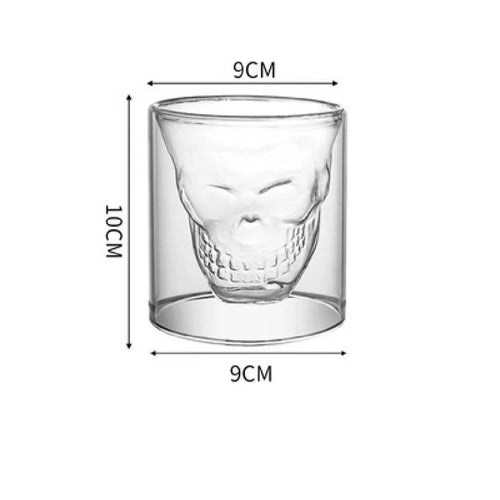 Verre cocktail forme crâne épais résistant bar