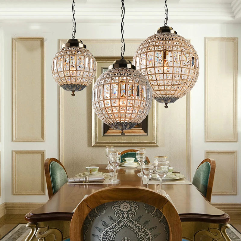 suspension en cristal k9 style médiévale française pour décoration intérieure - vue 5 sur 8